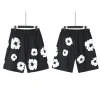 Unisex Denim Tears Classic Printed Cotton Beach Shorts Pants