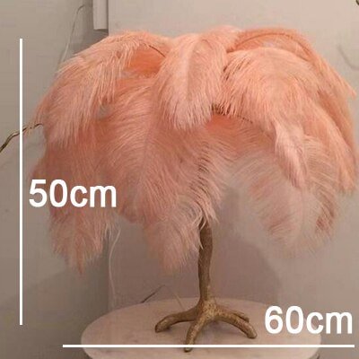 modern luxury Ostrich Feather Gold floor lamp Copper Brass Resin nordic Standing Lamp for Villa Tripot hotel Decorative lighting