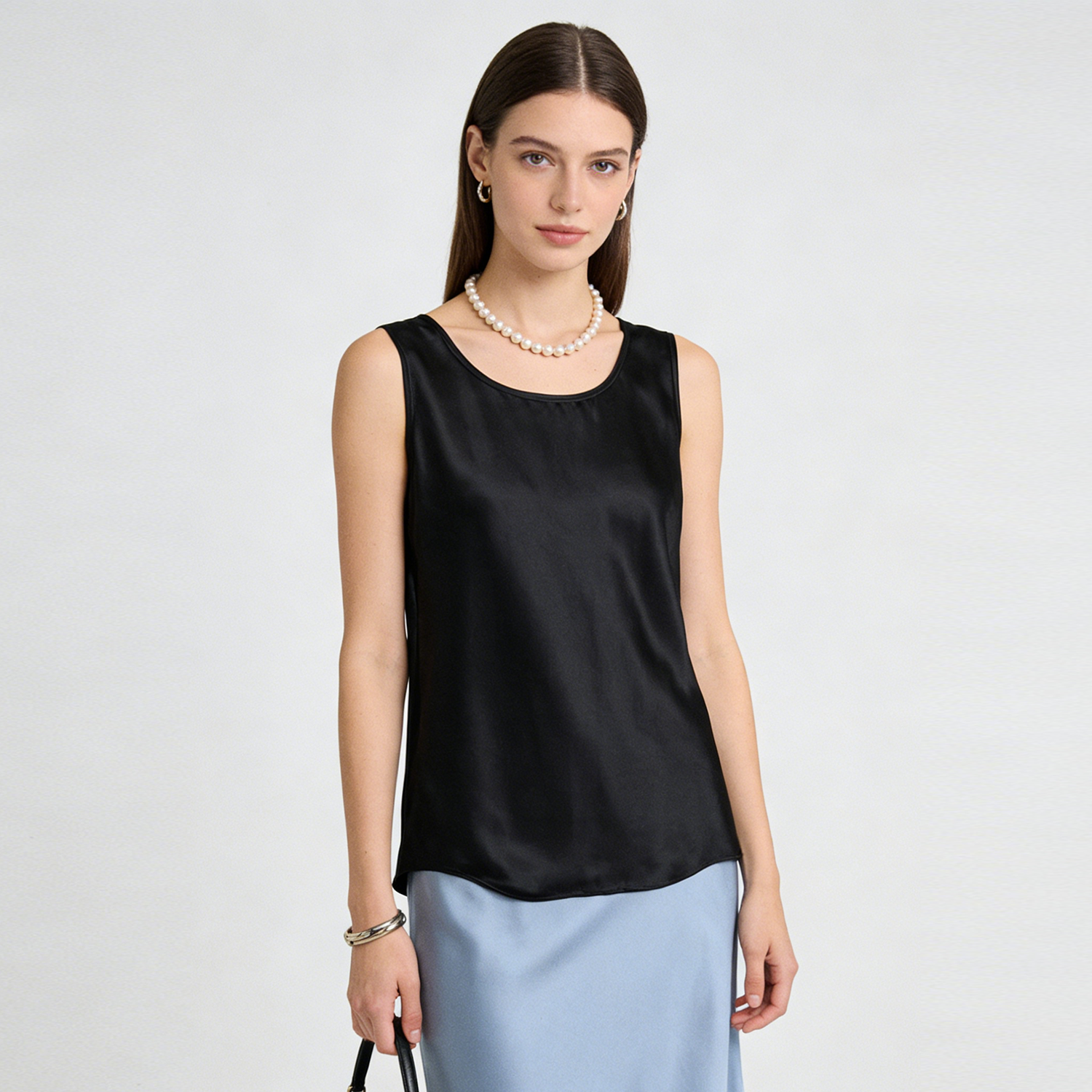 Silk Tank Top Washable Basic Style REAL SILK LIFE