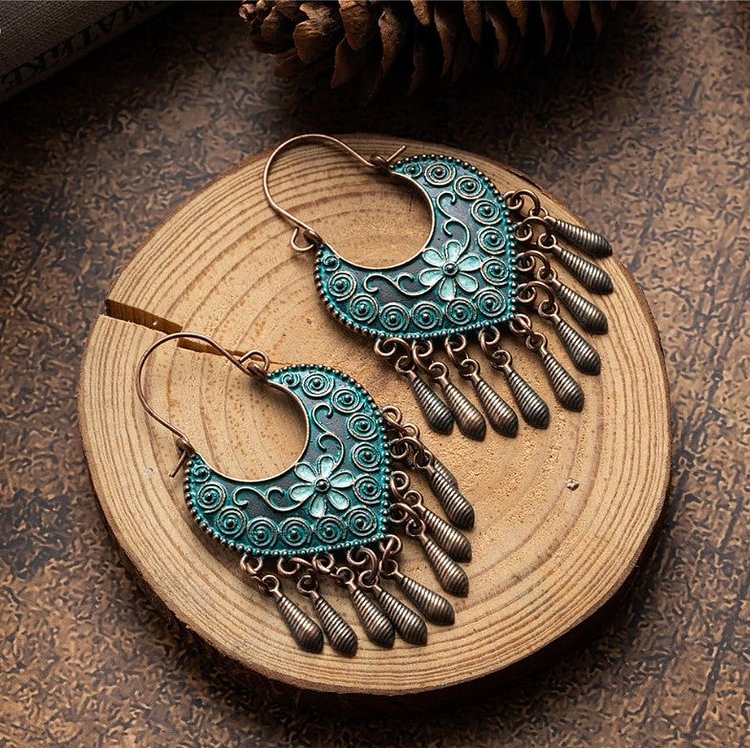 Boho Flower Tassel Earrings
