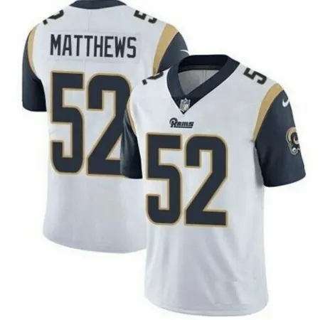 Men's Los Angeles Rams #52 Clay Matthews White Vapor Untouchable Limited Stitched Jersey