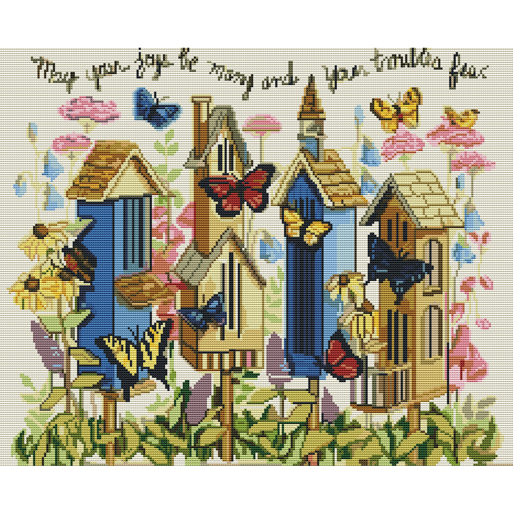 

Butterfly - 11CT Stamped Cross Stitch - 60*50CM, 501 Original
