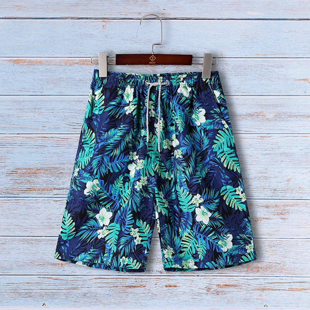 Smiledeer  men's printed beach shorts