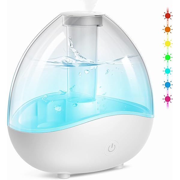 Cool Mist Humidifiers for Bedroom Large Room, Lerat Baby Humidifier with Night Light for Nursery, Auto Shut-off & Quiet Operation Humidifier for Plants, Air Ultrasonic for Pets, Indoor, Home, Office white2