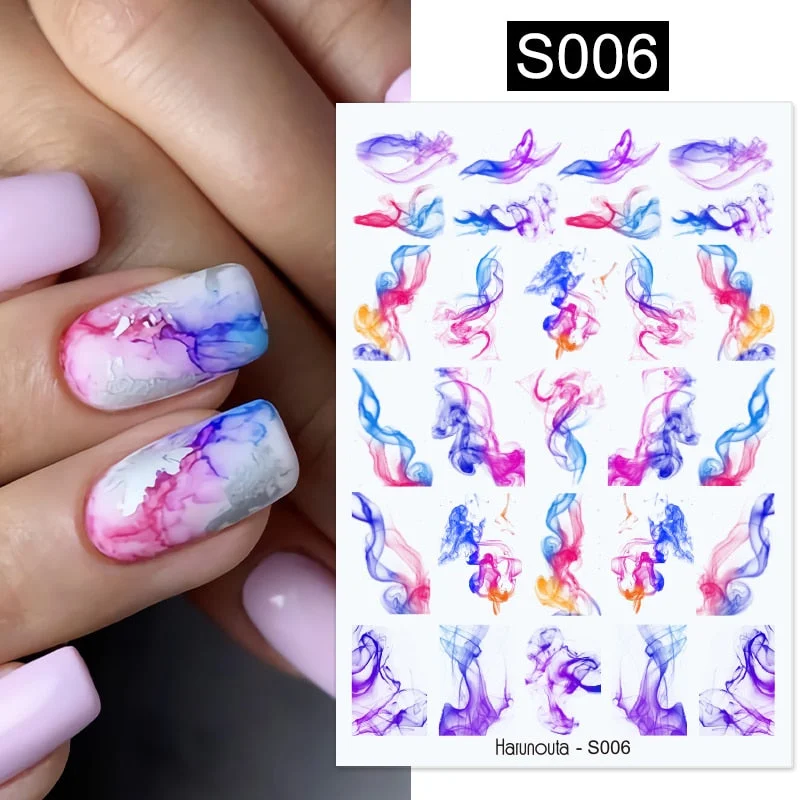 Dandelion Flower 3D Nail Stickers Women Face Abstract Butterfly Image Sexy Girl Christmas Slider Design Polish Nails Art Decals-Nail Inspo