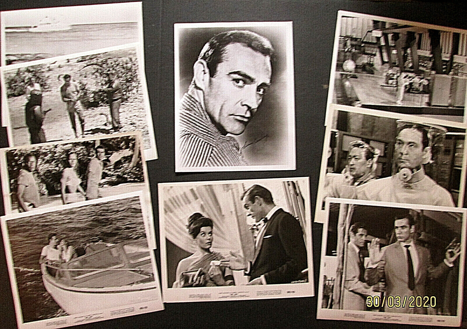 SEAN CONNERY AS JAMES BOND 007 (DR.NO) ORIGINAL Photo Poster painting SET (1ST BOND FILM)