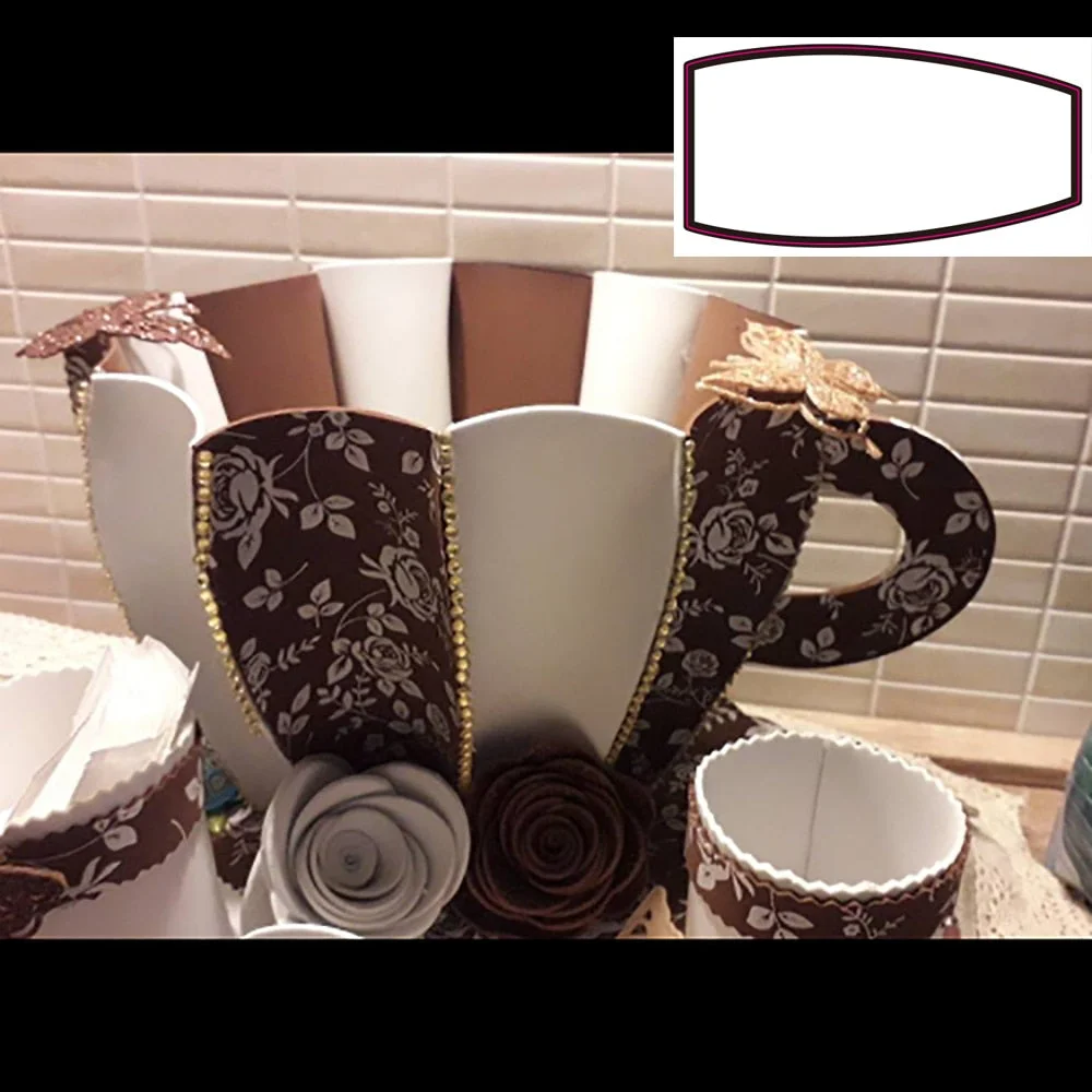 New Cup holder Die Cut Letter Metal Cutting Dies Stencil Scrapbooking Embossing New Christmas Craft Stamps And Dies