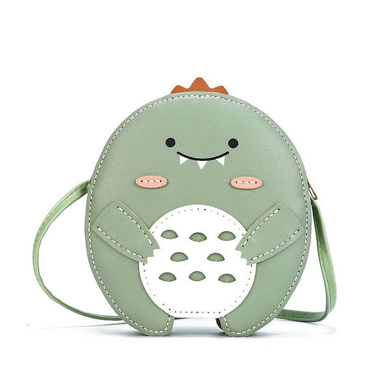 Dinosaur Leather Crossbody bag, Kawaii DIY Sewing Kit