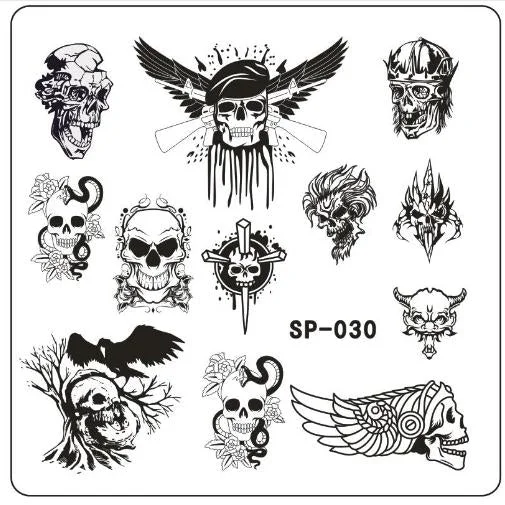 Nail Stamping Plates Cartoon Stamping Plate  SP Design Nail Art Image Plate Equipment Stamp Stamping Plates Manicure Template-Nail Inspo