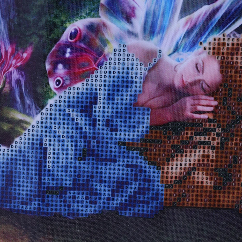 Diamond Painting - Partial Round Drill - Beauty and Tiger(40*30cm)