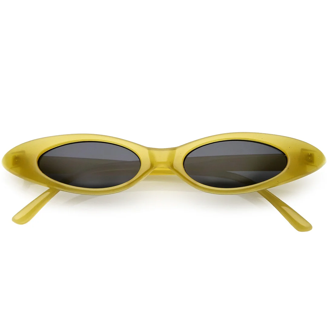 Pastel Thin Extreme Oval glasses Neutral Colored Oval Lens 47mm