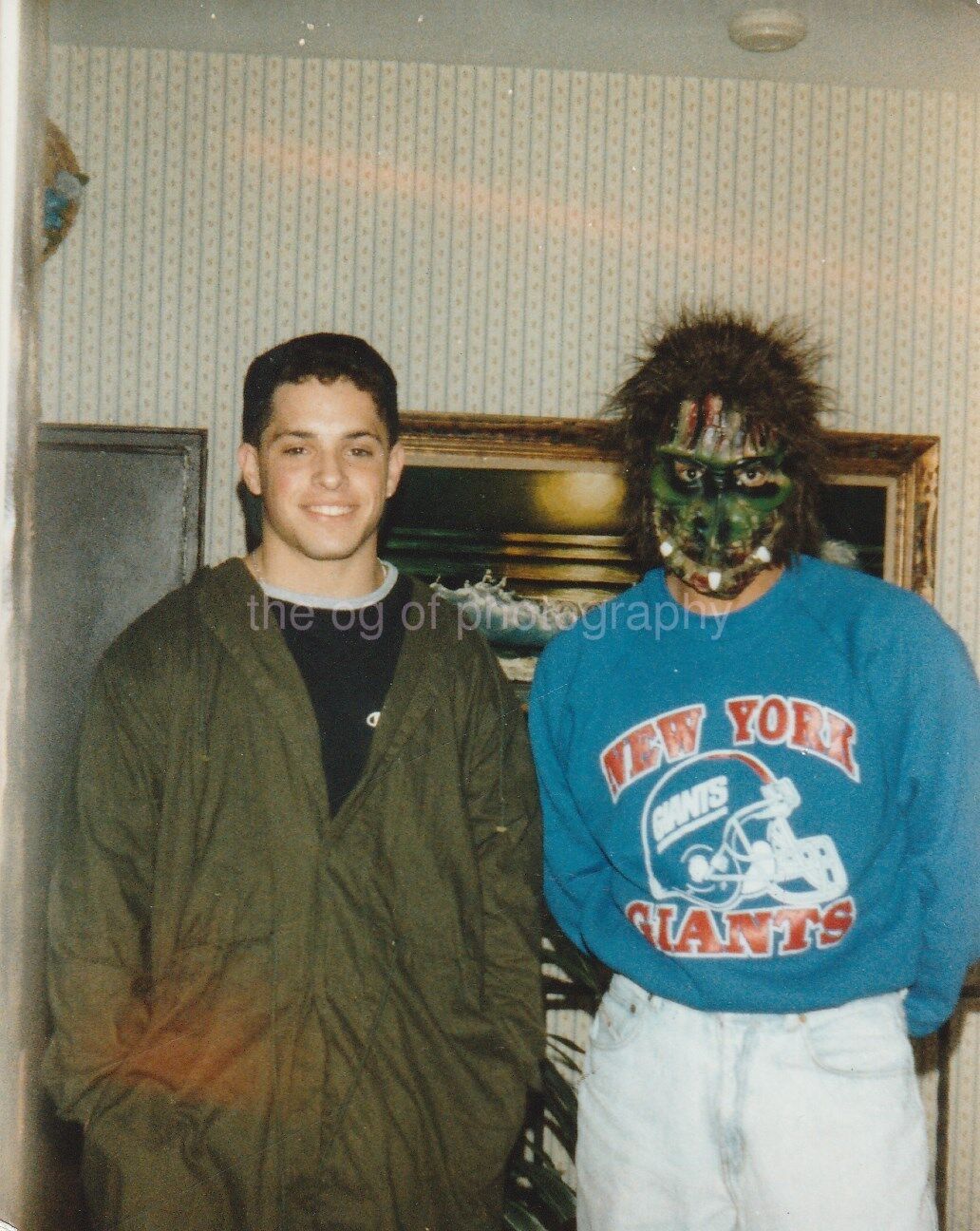 Two Shot With Guy And Ghoul FOUND Photo Poster paintingGRAPH ColorSnapshot 89 30