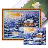Winter Snow Hut - 11CT Stamped Cross Stitch 60*50cm/23.62*19.69in