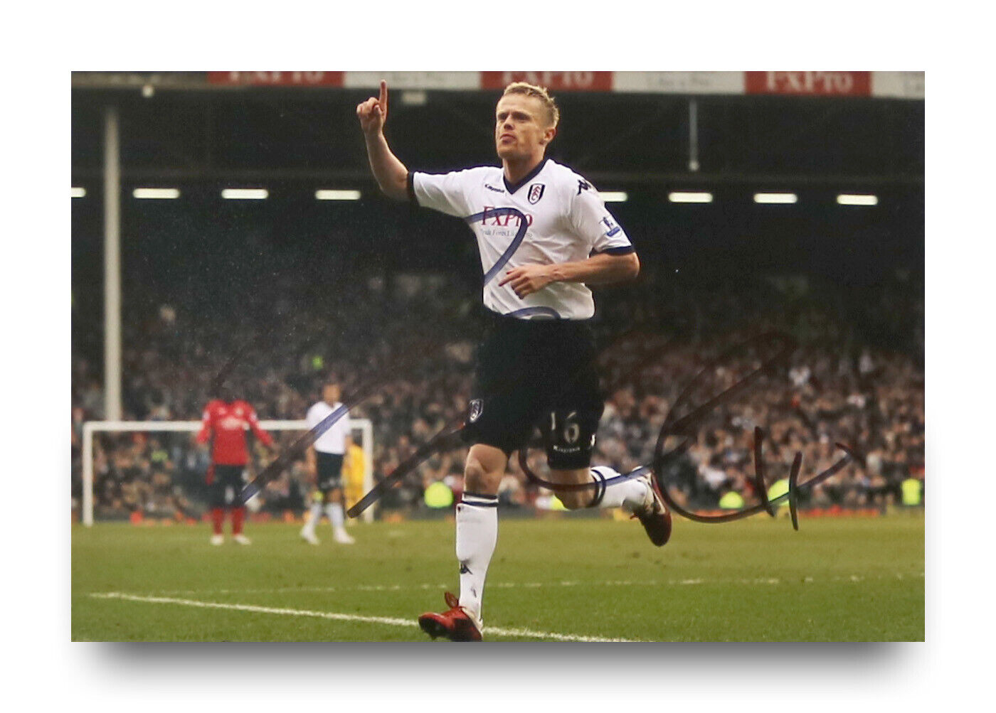 Damien Duff Signed 6x4 Photo Poster painting Chelsea Fulham Blackburn Rovers Autograph + COA