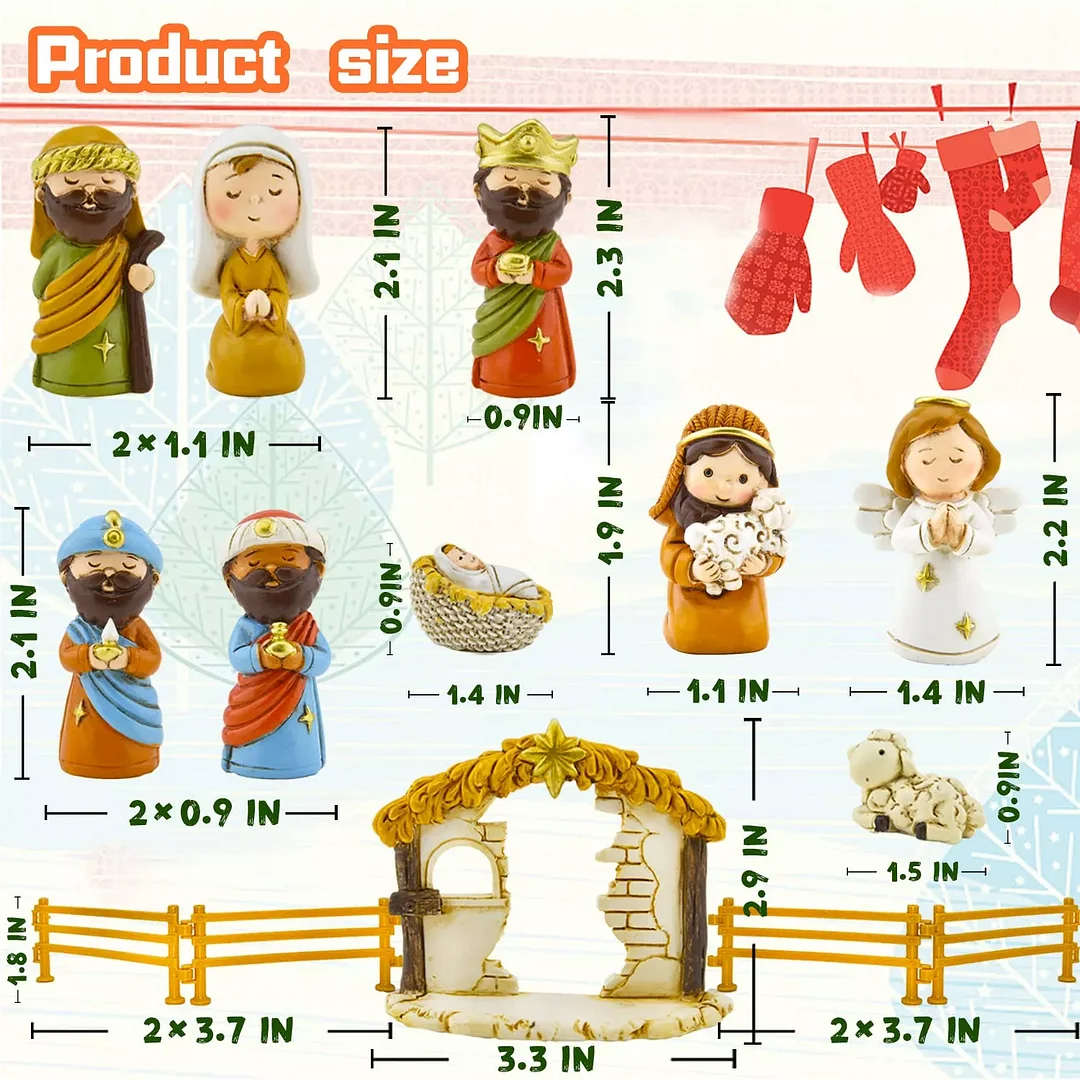 【Christmas Pre-Sale 80% OFF】Nativity Scene Advent Calendar Set