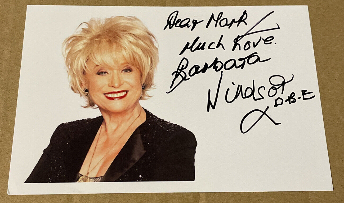 Barbara Windsor OBE Hand Signed Photo Poster painting Autograph (Signed To Mark) Eastenders TV