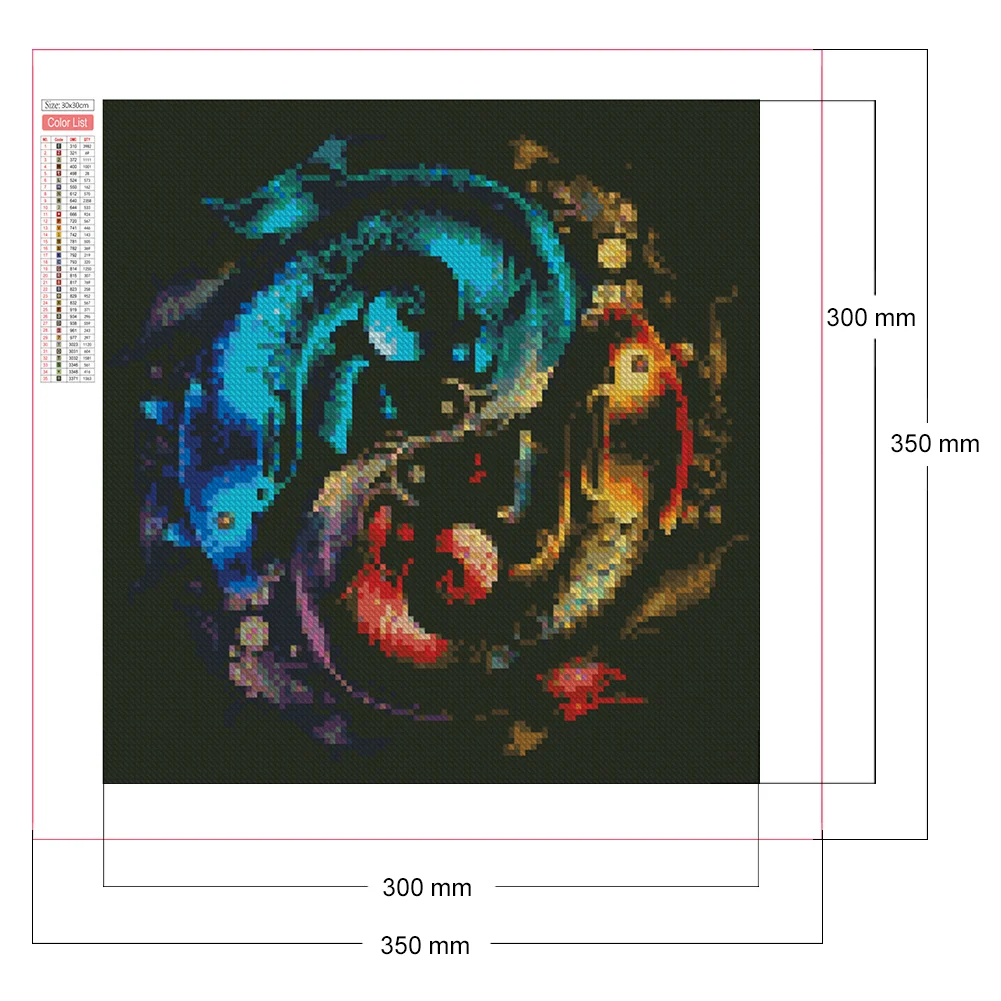 Diamond Painting - Full Round/Square Drill - Tai Chi Animals(30*30 - 50*50cm)