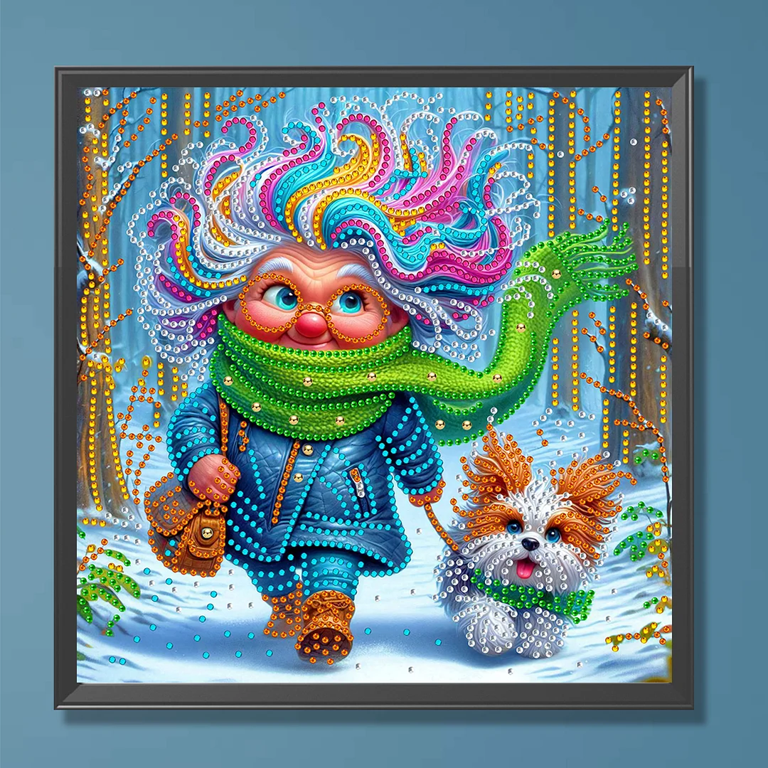 Grandma - Diamond Painting - Partial Special Shaped Drill(Canvas|30*30cm)