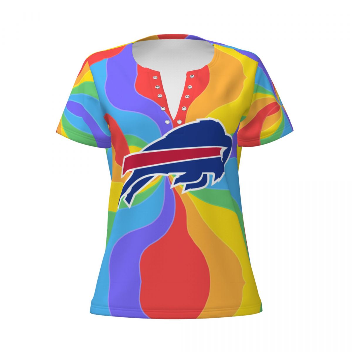 Buffalo Bills Pride Women's V-Neck T-Shirt
