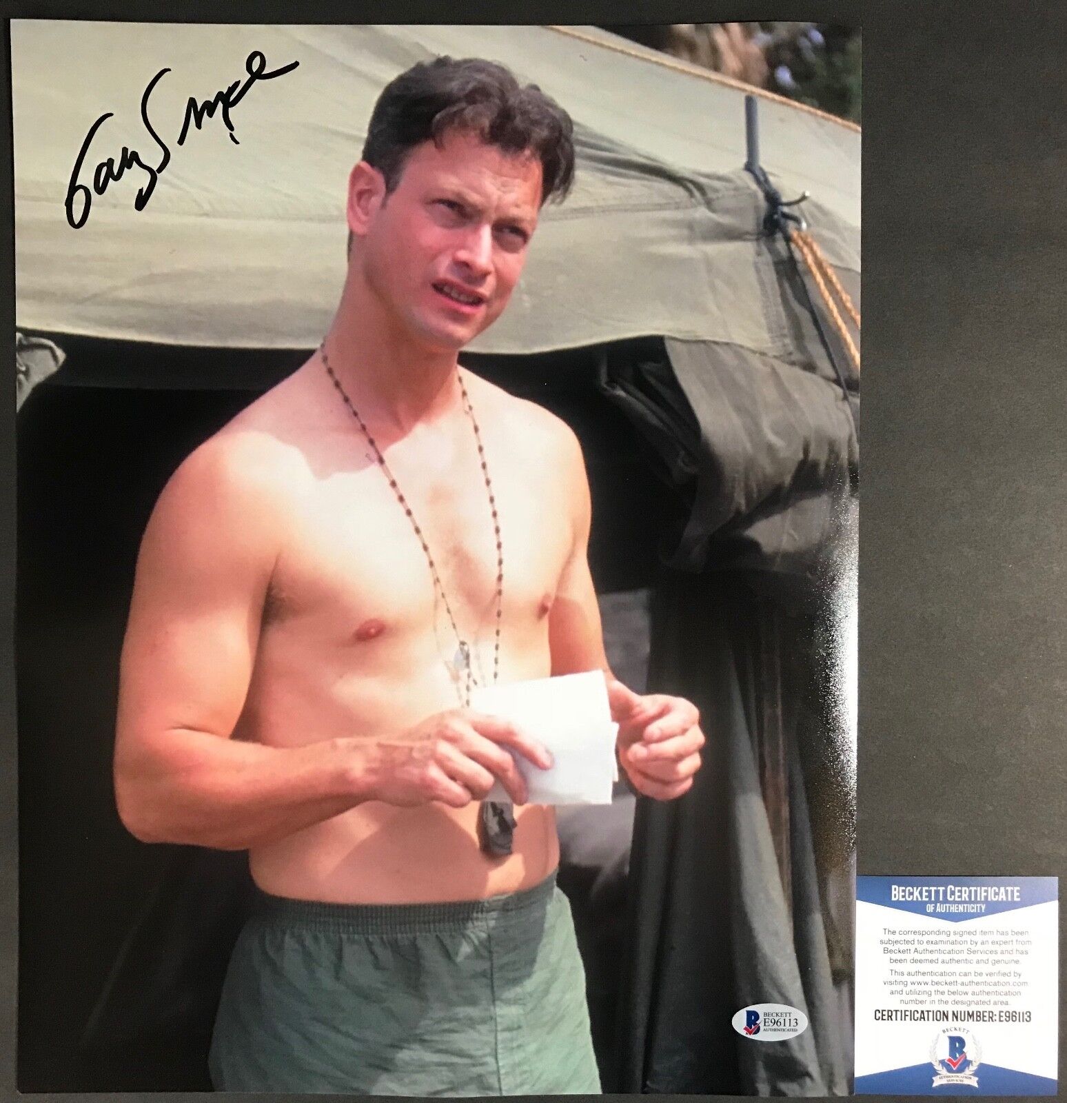 Lt. Dan!!! Gary Sinise Signed Forrest Gump 11x14 Photo Poster painting #1 Beckett BAS