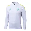 2025/2026 Juventus Half-Pull Training Suit White Football Shirt 1:1 Thai Quality Set love fball