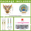 2pcs Owls and Peacocks DIY Acrylic Diamond Painting Wind Chime for Adult 5D Diamond Painting Suncatcher with Crystal Pendant Double Sided Hanging Diamonds Art Paint Ornament Gift for Home