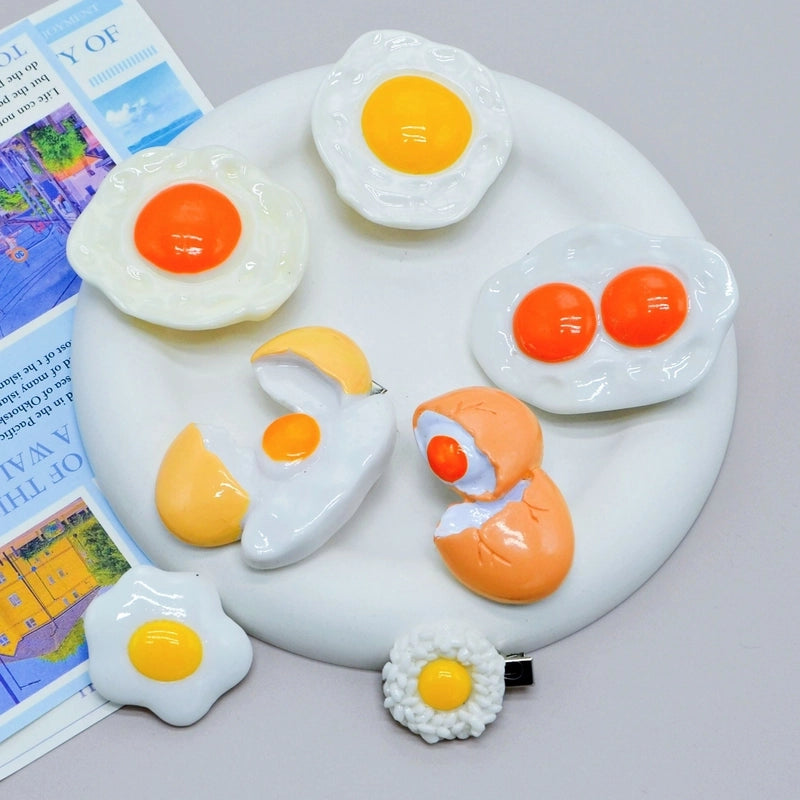 Women’s Cute Egg Plastic Epoxy Hair Clip