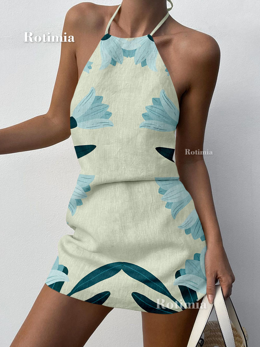 Flower World Printed Slip Dress
