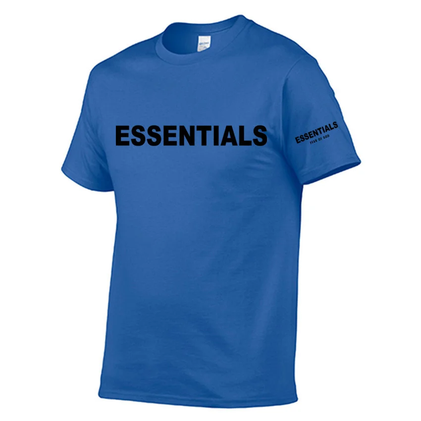 Essentials Cotton Short Sleeve T-Shirt - Black Letters