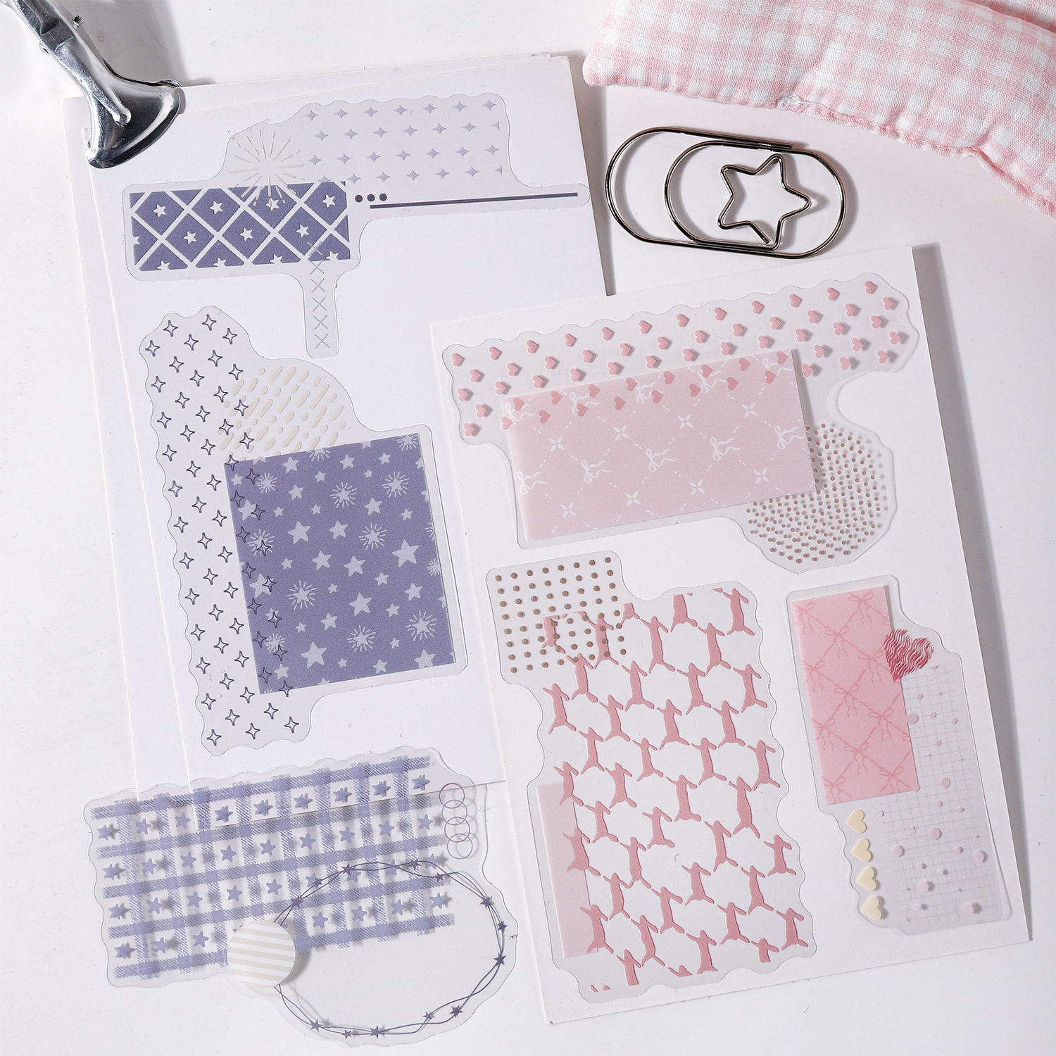 PET 스티커 - 빛을 포착하는 섬 시리즈 빈티지 레이스 패턴