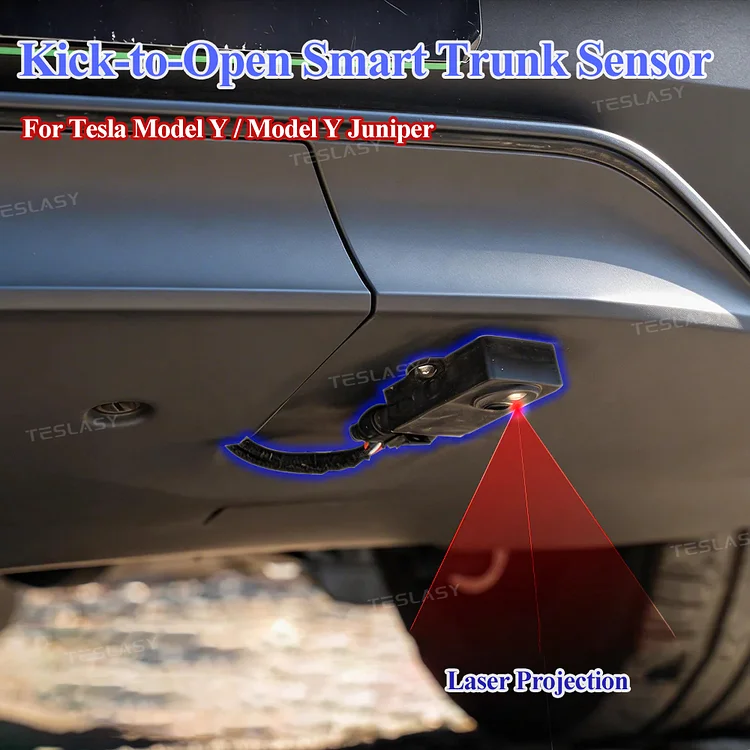 Teslasy Kick-to-Open Laser Hands-Free Trunk Sensor System for Tesla Model Y (2020&ndash;2024 / Juniper 2025+)