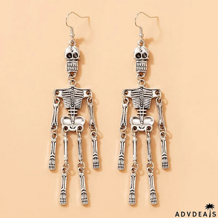 Neutral Halloween Scary Overstatement Skeleton Earrings