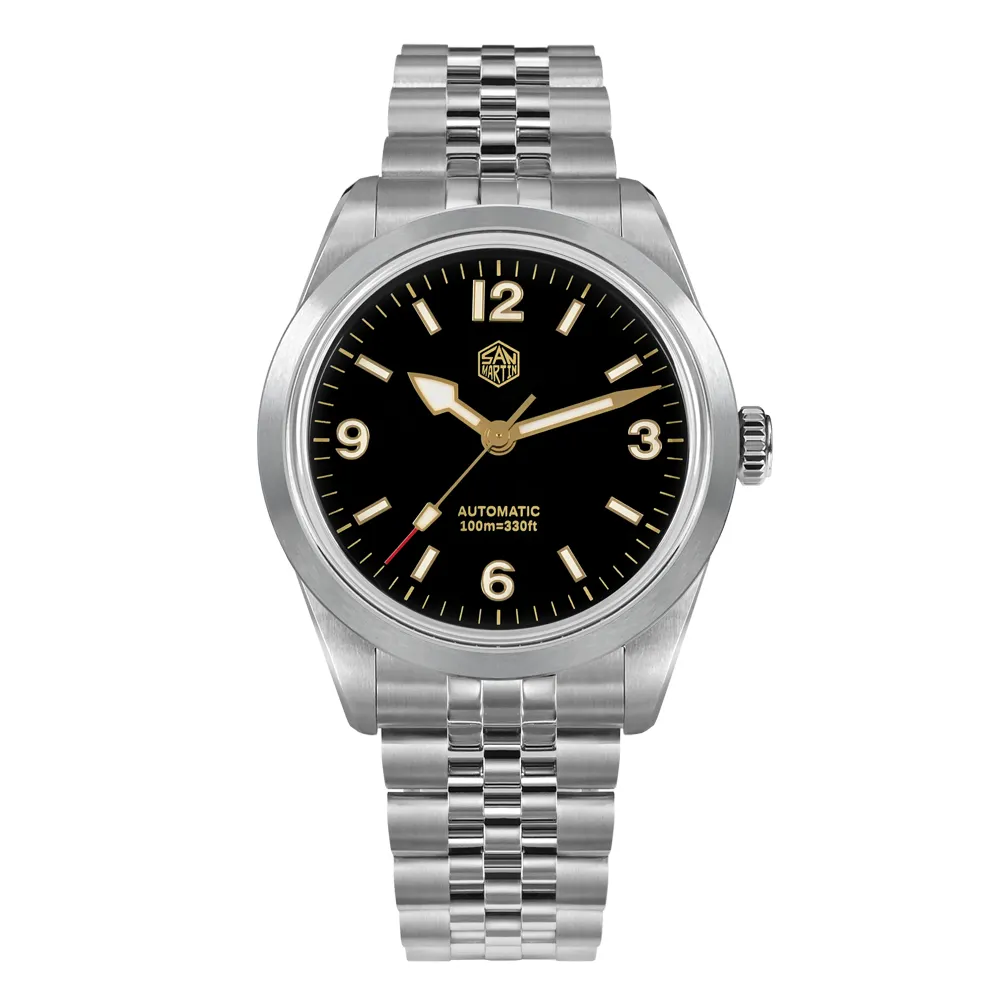 San Martin 38mm Jubilee Bracelet Explore Climbing Mechanical Watch sn0107GB San Martin Watch San Martin Watch