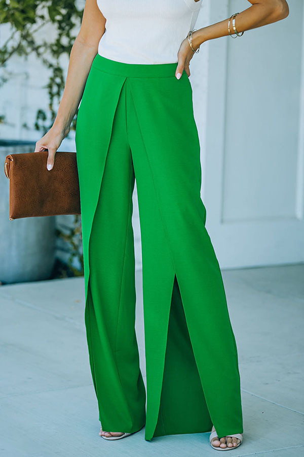 Ladies Casual Elegant Loose Wide Leg Pants