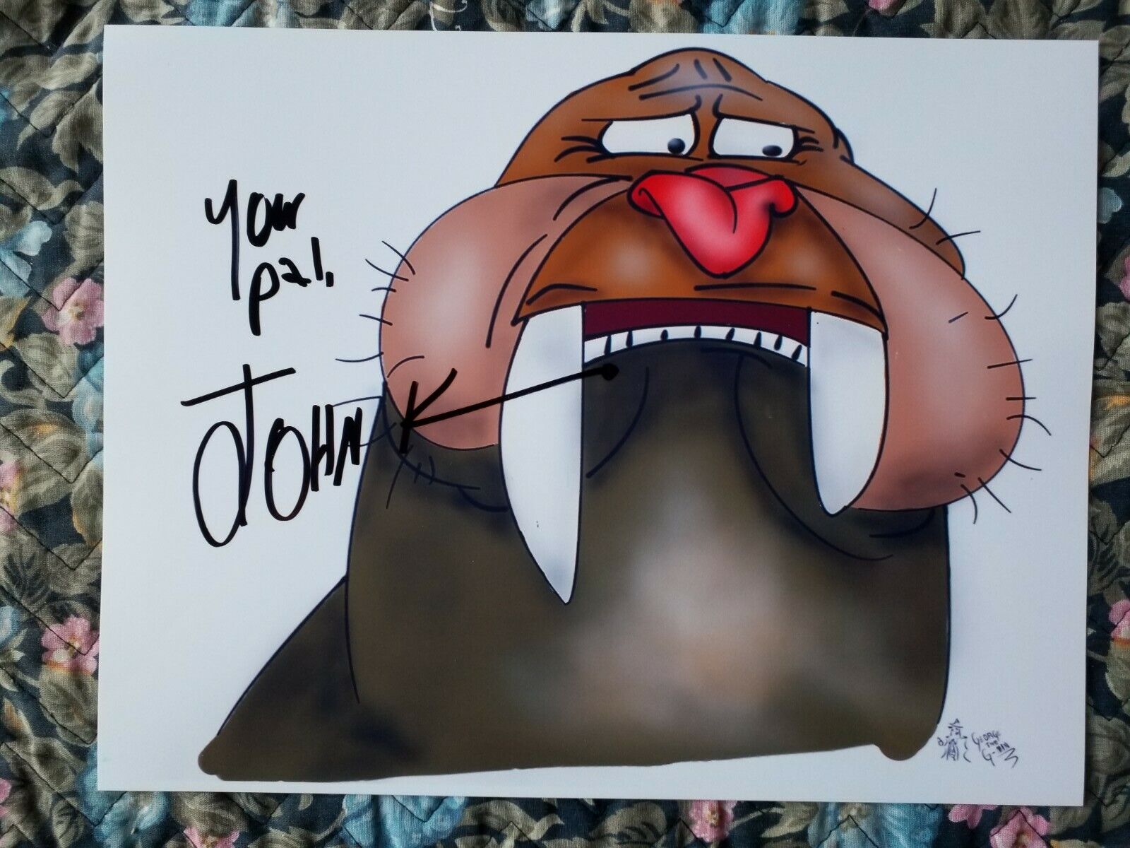 John K - Ren & Stimpy - Authentic Signed 8.5 x 11 Autographed Photo Poster painting