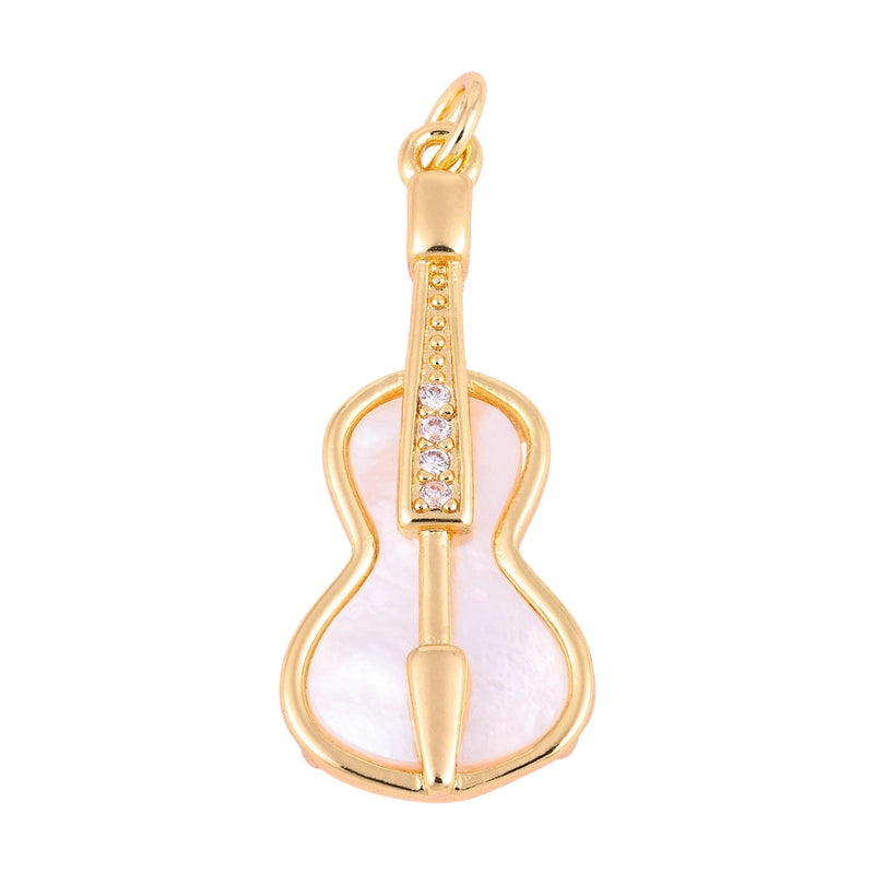 1 Piece Copper Zircon Four Leaf Clover Round Heart Shape Pendant Jewelry Accessories