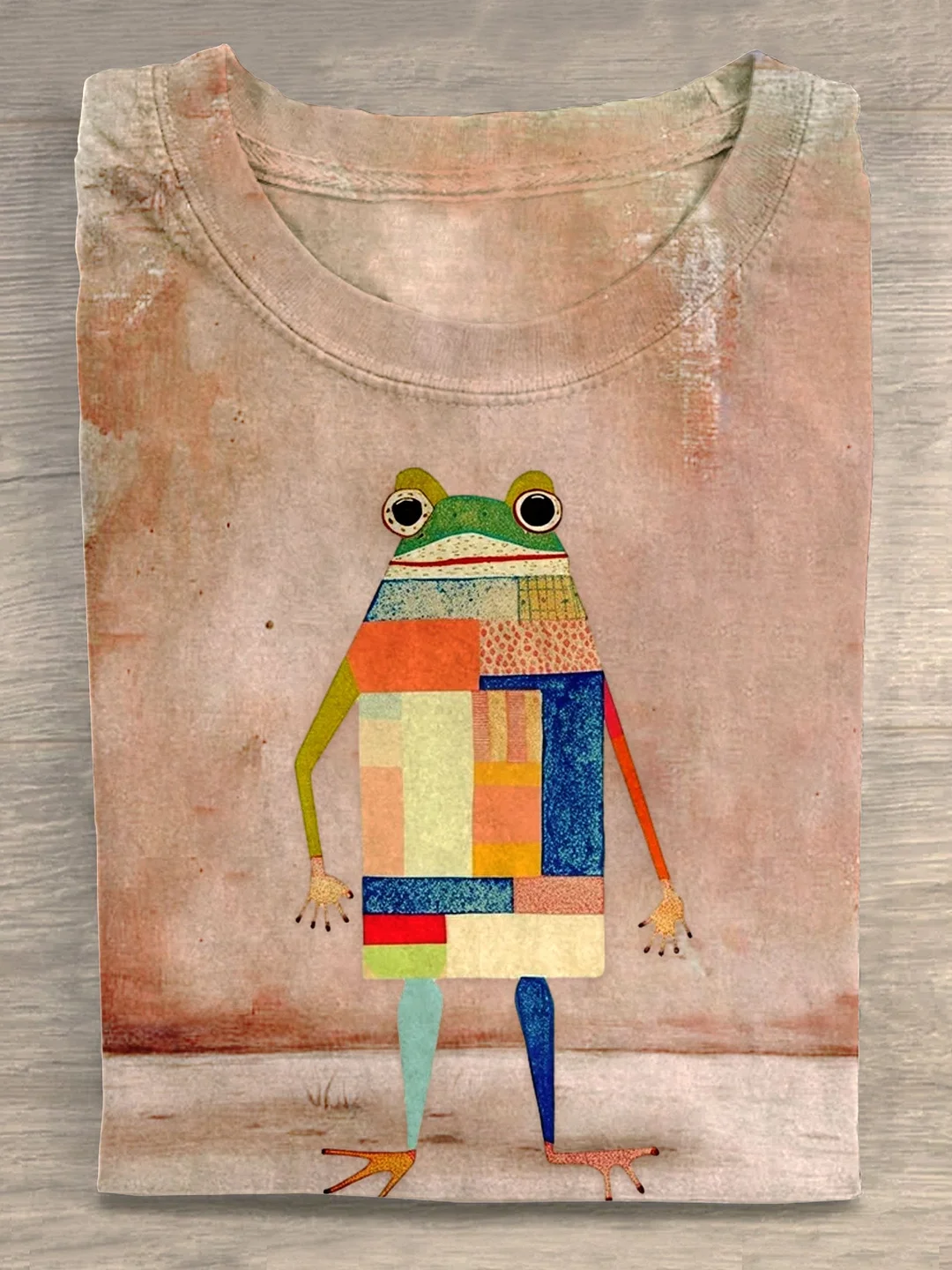 Eagerlys Funny Animal Frog Art Print T-shirt Eagerlys