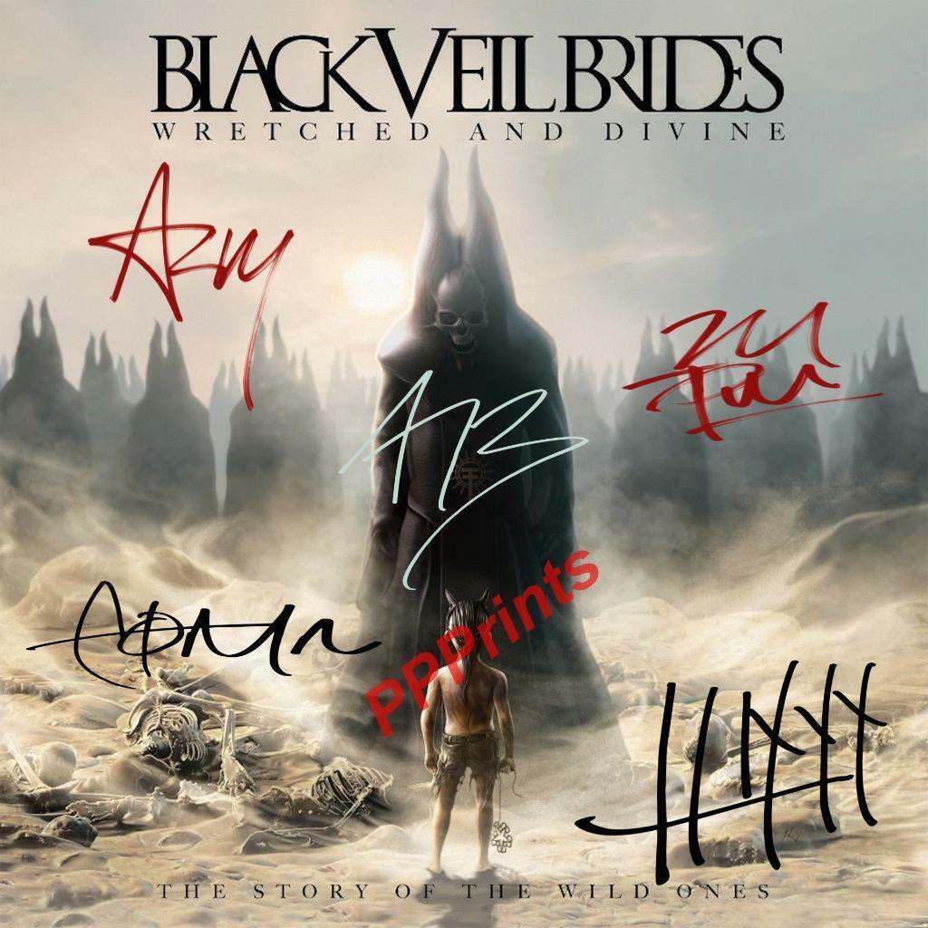 BLACK VEIL BRIDES Story of the Wild Ones AUTOGRAPHED 10 X 8 SIGNED Photo Poster painting PRINT