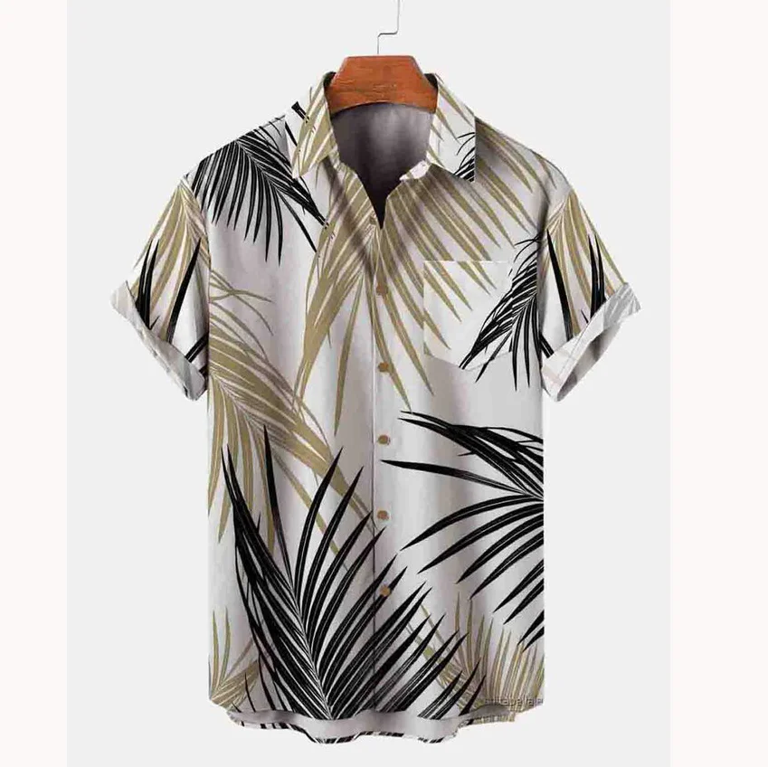 Men's Leaf Beach Short Sleeve Shirt