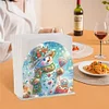 Christmas Acrylic DIY 5D Diamond Art Painting Napkin Holder Set (Snowman)