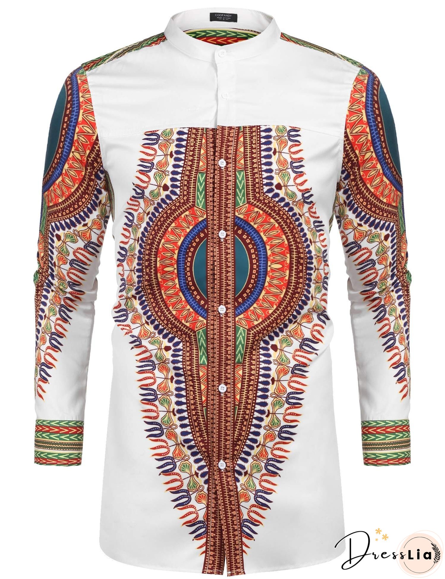 Casual Ethnic Graphic Long Shirt (US Only)