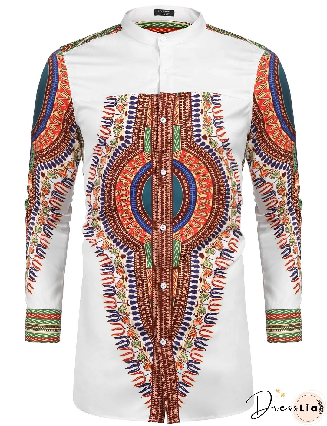 Casual Ethnic Graphic Long Shirt (US Only)