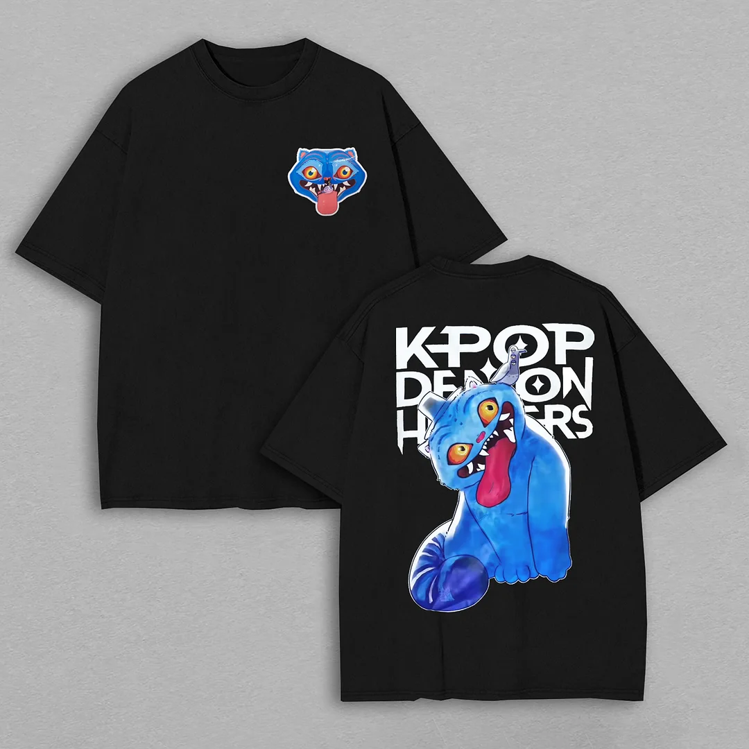 KPop Demon Hunters Printed Oversized Unisex T-shirt