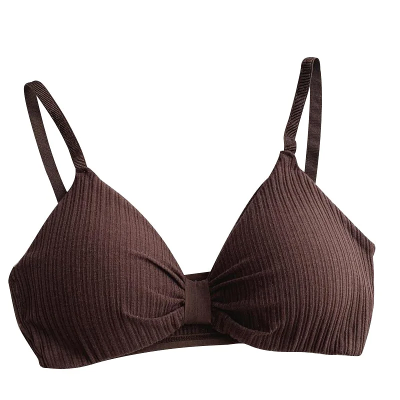 Korean Style Bralette Seamless Deep V Sports Bra Tube Top Sexy Women Underwear Crop Top Bra Push Up Bra For Female Triangle Cup