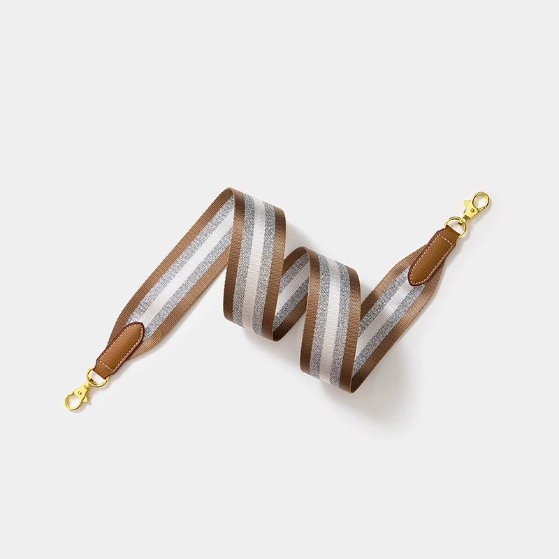 Cowhide Leather Wax Line Stripe Bag Strap