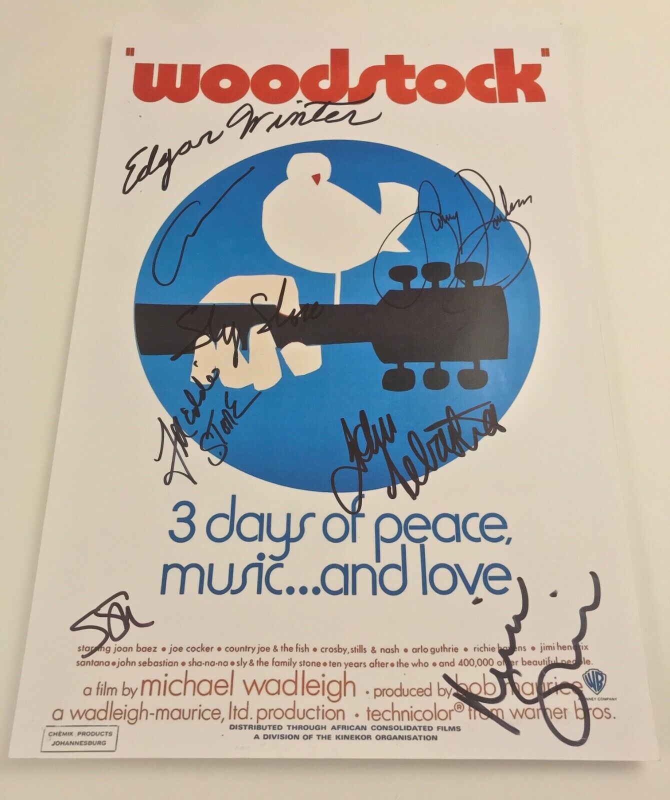 GFA Sly Stone x8 Autographs * '69 WOODSTOCK * Signed 12x18 Photo Poster painting Poster AD4 COA