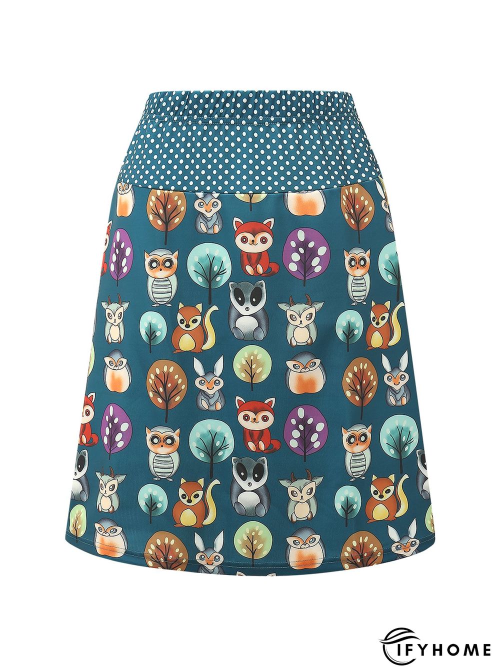 Casual Vintage Animal Printed A-line Skirt | IFYHOME