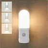 Rechargeable Motion Sensor Night Light Soft Glow Eye-Friendly Versatile Placement Minimalist Wood Battery Operated Shower Lamp for Wardrobe Hallway Closet Stairs