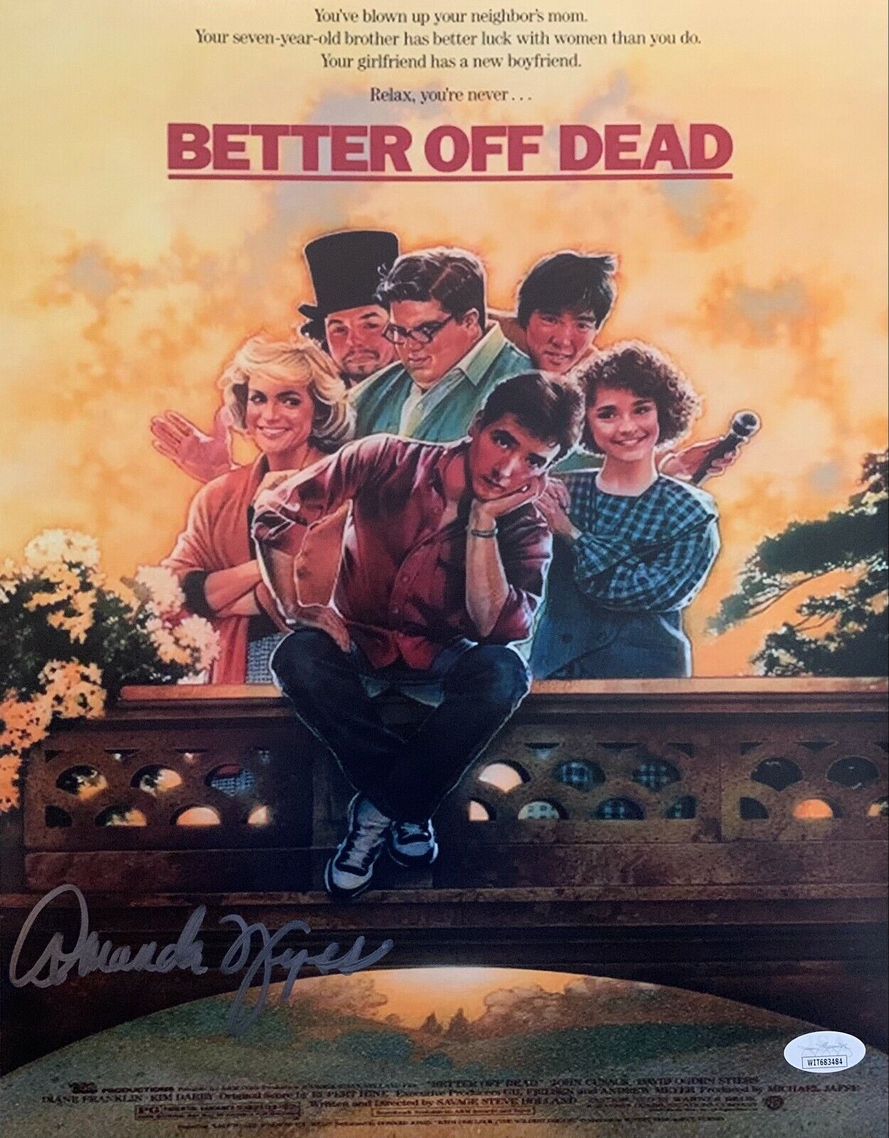 Amanda Wyss autographed signed 11x14 Photo Poster painting Better Off Dead JSA Witness