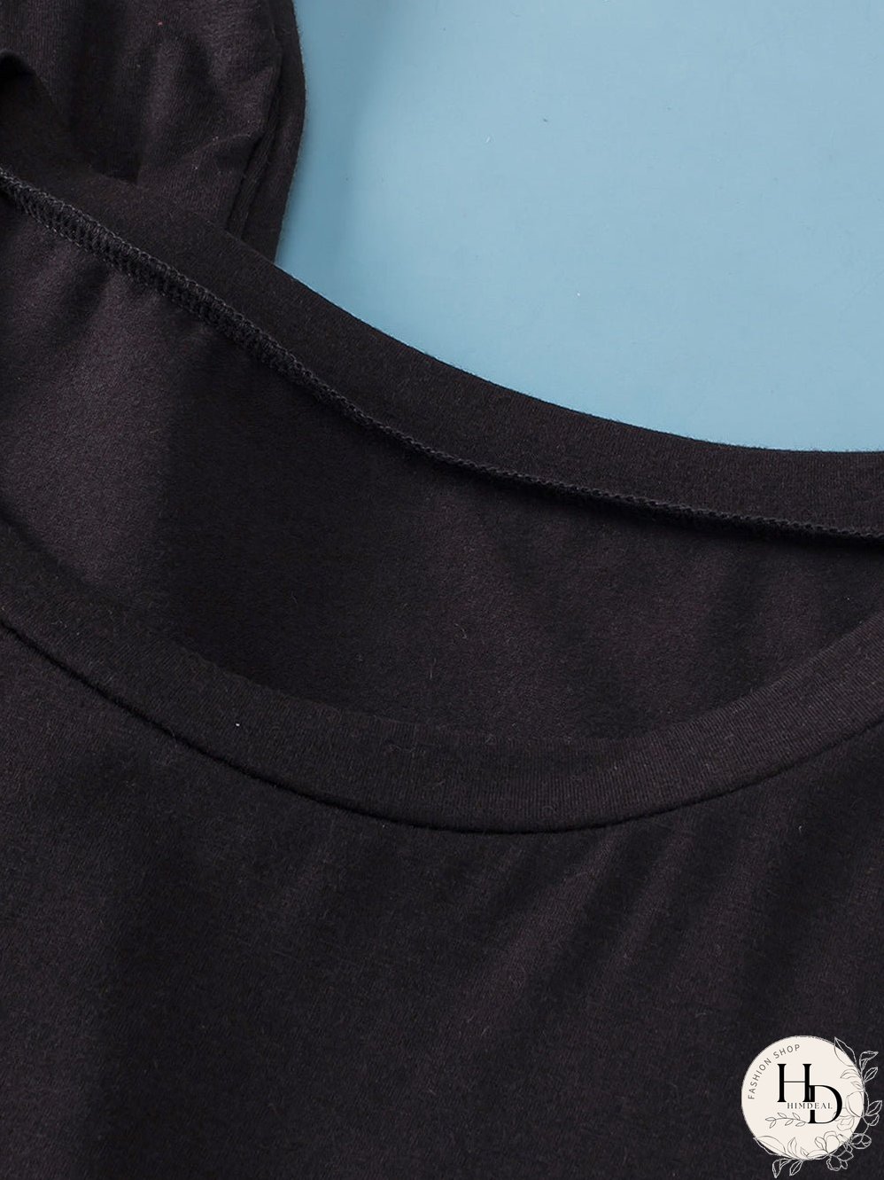 Black Plus Size Crop T-Shirt and Pleated Wide Leg Pants Set